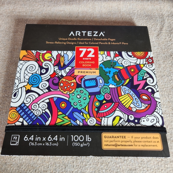 Star Joy Colored Pencils Roll Up Set - 70+ Vibrant Colors Arteza Coloring Book - Picture 2 of 9